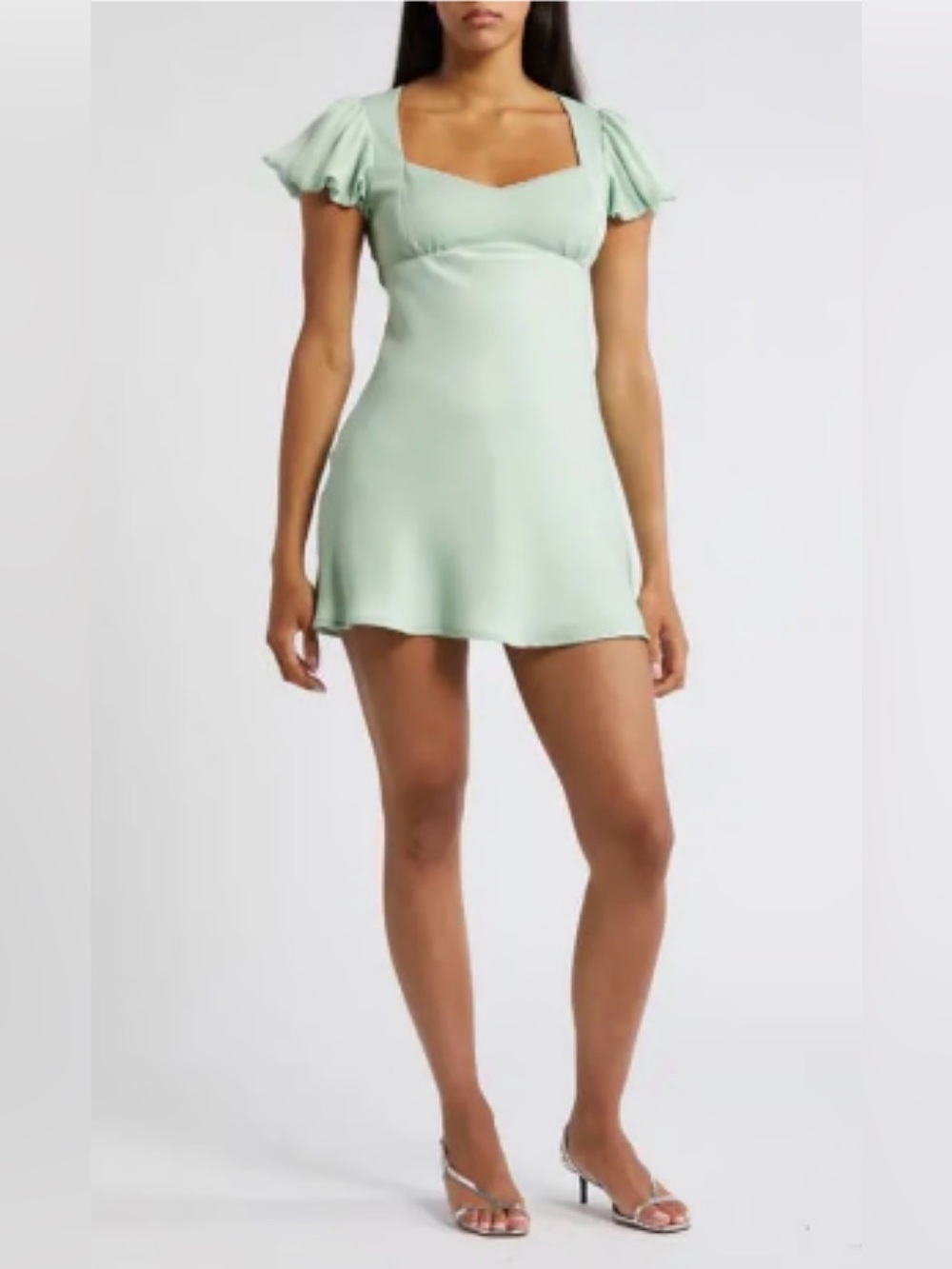 NWT All In Favor Small Mint Green Short‎ Sleeve Mini Dress